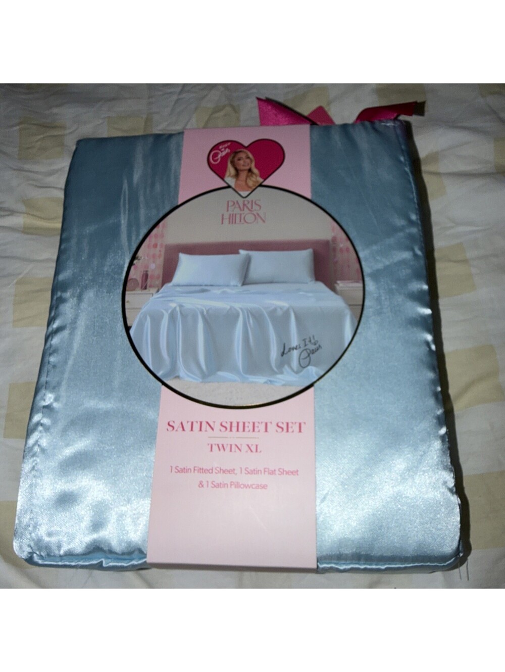 Paris Hilton | Twin XL | Baby Blue  Satin Sheet Set New